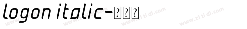 logon italic字体转换 logon italic字体转换